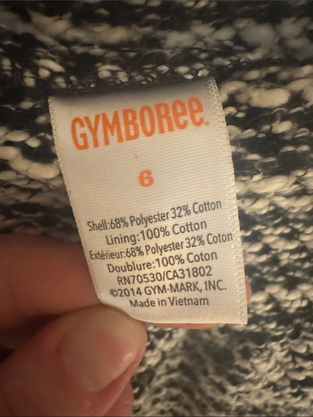 Gymboree Black and White Textured Knit Skirt